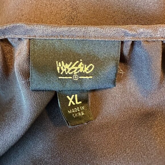 Mossimo Womens Brown Embroidered Scalloped Edges Short Sleeve Peasant Blouse XL - Picture 5 of 8